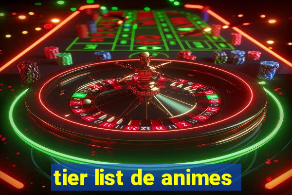 tier list de animes
